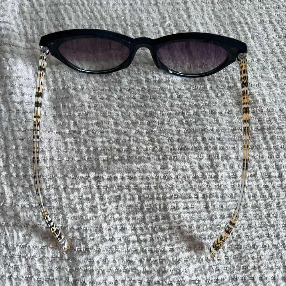 Betsey Johnson Sunglasses Womens Cat Eye Leopard Arms Animal Heart *FRAMES ONLY*